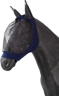 Produktbild von PFIFF Fliegenmaske für Pferde - blau - Pony