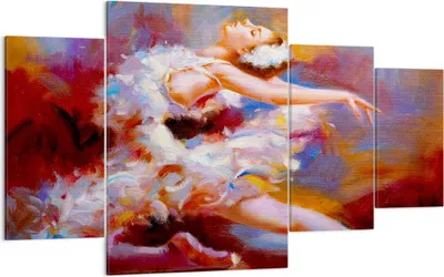 Produktbild von Bild auf Leinwand - Leinwandbild - Balletttänzer tanzen - 160x90cm - Wand Bild - Wanddeko - Leinwanddruck - Bilder - Kunstdruck - Wanddekoration - Leinwand bilder - Wandkunst - DL160x90-3463