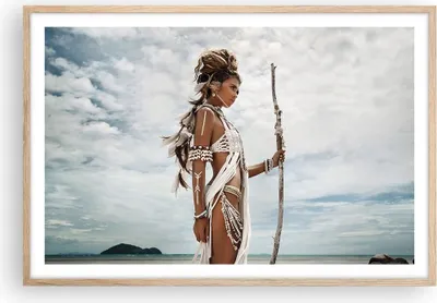 Produktbild von Gerahmtes Poster - Rahmen in heller Eiche - Brennen Mann Frau - 91,5x61 cm - Wand Bild - Wanddeko - Wandbilder - Wandposter - Bilderrahmen - Bilder - Kunstdruck - Wandbild - P2NAA91x61-4275
