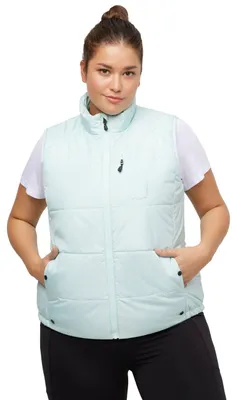 Immagine prodotto di Ulla Popken, abbigliamento da donna, taglie forti, gilet imbottito con tasca sul petto, idrorepellente