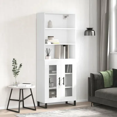 Produktbild von vidaXL Highboard Weiß 69,5x34x180 cm Holzwerkstoff
