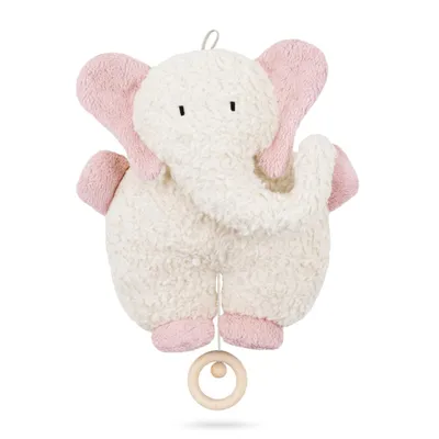 Produktbild von Efie  Baby Spieluhr Elefant rosa – Melodie LaLeLu, Kuschelspieluhr aus kbA Baumwolle,  Germany
