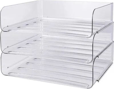 Produktbild von Famanu Briefablage A4 mit 3 Fächern - transparent