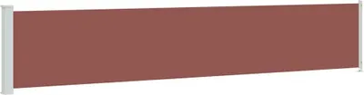 Image de vidaXL Marquise latérale extensible 117x600 cm Marron