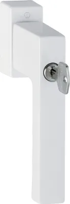 Image de Poignée de fenêtre HOPPE TOULON cylindre de blocage Secustik, VK 32-42 mm, blanc