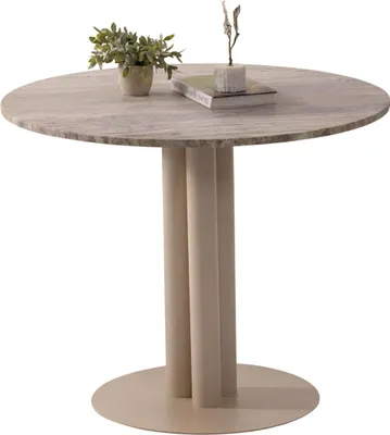 Produktbild von Eleganter Esstisch Designer Marmorplatte Rundtische Möbel