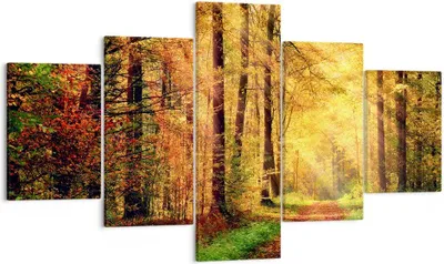 Produktbild von Bild auf Leinwand - Leinwandbild - Wald Baum Natur - 125x70cm - Wand Bild - Wanddeko - Wandbilder - Leinwanddruck - Bilder - Kunstdruck - Wanddekoration - Leinwand bilder - Wandkunst - EA125x70-3718
