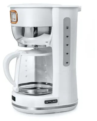 Zdjęcie produktu dla Muse MS-220 W, Przelewowy ekspres do kawy, 1,4 l, Kawa mielona, 1000 W, Biały