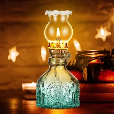Glaskerosinlampe mit verstellbarer Flamme, Campinglaterne, 1 Stück