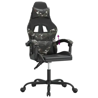Produktbild von vidaXL Gaming-Stuhl Schwarz und Tarnfarben Kunstleder