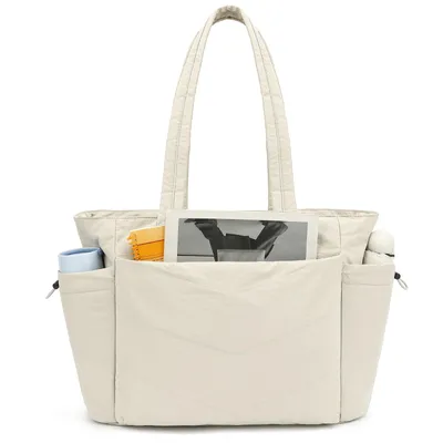 Produktbild von Umhängetasche Handtasche gesteppte Tragetasche Messenger Laptop Tasche Mit Laptopfach und Reißverschluss für Schule Arbeit Reisen