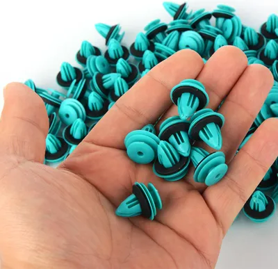 Produktbild von Auto-Clips - 100 Stück, 9.9mm, Blau - Für Innenraum, Karosserie & Zubehör