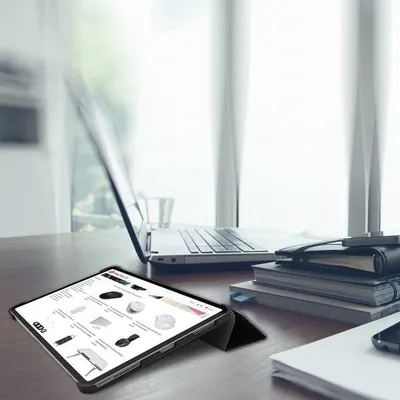 Image de Macally BOOKSTAND PRO 4L, Étui/support pour iPad Pro 12.9' (2020), Noir