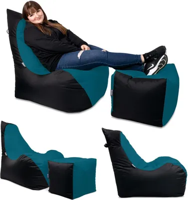 Produktbild von BuBiBag Flashbag Lounge Sessel Sitzkissen 75Tx60Bx85H cm Petrol
