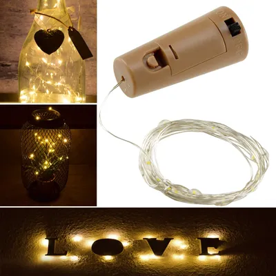 Produktbild von ChiliTec 23298 LED Flaschen-Lichterkette "CuteBottle" 20 LEDs, 2m, warmweiß, Batterie, 10x Set
