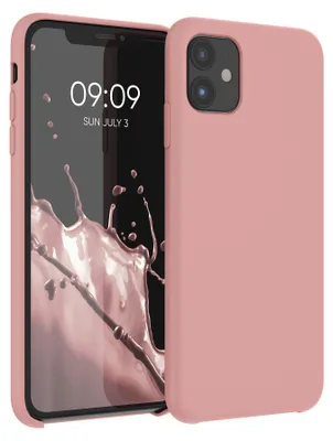 Produktbild von kwmobile Handyhülle für Apple iPhone 11 Hülle - Case Silikon - Kabelloses Laden - Schutzhülle Cover in Winter Rose