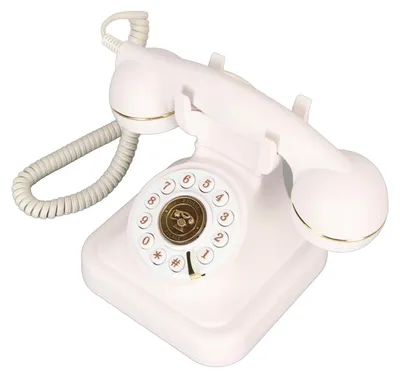 Image de Téléphone fixe rétro, téléphone vintage avec un grand bouton, idéal pour la décoration intérieure