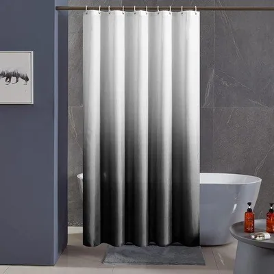 Produktbild von Schimmelabwehr-Duschvorhang - Wasserfest und Waschbar - 120x200cm - Weiß nach Schwarz