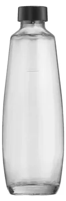 Productafbeelding van SodaStream Duo: Stijlvolle glazen karaf, uitsluitend verkrijgbaar in roze, voor het apparaat Duo. Herbruikbare karaf voor koolzuurhoudende dranken. Geschikt voor de vaatwasser. Compatibel met de SodaStream WaterGassier Duo, 1 liter, zwart
