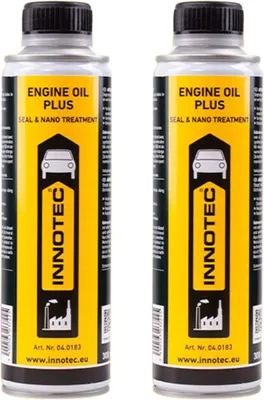 Immagine prodotto di 2 pezzi INNOTEC Engine Oil Plus 300 ml – Additivo per olio per la cura e la manutenzione, riduce il consumo di olio e le perdite dalle guarnizioni, prolunga la durata del motore