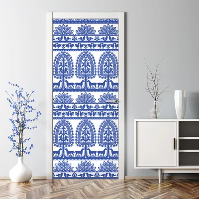 Produktbild von Dekorative Türposter selbstklebend Wandaufkleber Türaufkleber Kurpie Papierschnitt 77 x 200 cm