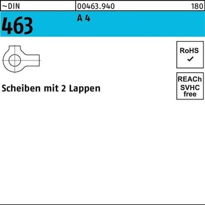 Produktbild von Scheibe DIN 463 m.2 Lappen 5,3 A 4 25 Stück