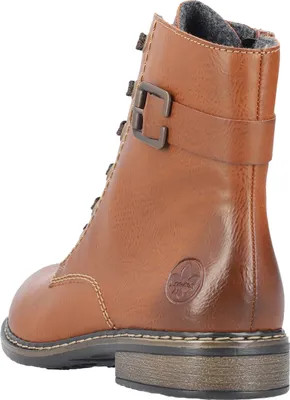 Produktbild von Rieker Damen Stiefelette Zierschnalle Schnürboot Ziernähte 71202, Größe:40 EU, Farbe:Braun