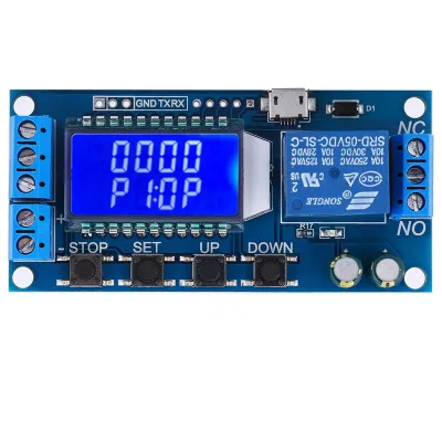 Zdjęcie produktu dla 5V 12V 24V Moduł przekaźnika czasowego Opóźnienie wyłączenia Timer cyklu 0.01s?9999min z wyświetlaczem LCD