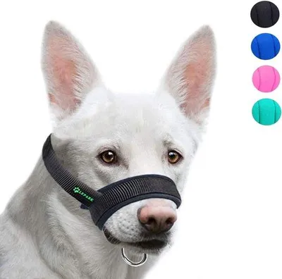 Produktbild von Maulkorb für Hunde - Sicher und Verstellbar - Größe L - Schwarz
