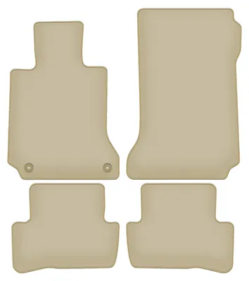 Image de Tapis de sol velours PREMIUM beige compatibles avec Mercedes C W204 (2007-2014, berline, break, coupé) – avec fixations – sur‑mesure