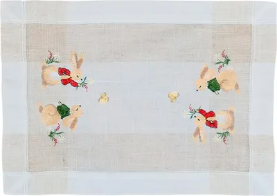 Produktbild von Tischläufer ZITA Osterhasen & Schmetterlinge Polyester 35 x 50 cm