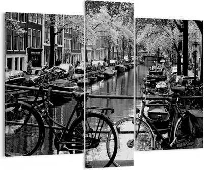 Produktbild von Bild auf Leinwand - Leinwandbild - Holland Kanal - 95x80cm - Wand Bild - Wanddeko - Wandbilder - Leinwanddruck - Bilder - Kunstdruck - Wanddekoration - Leinwand bilder - Wandkunst - CB95x80-3516