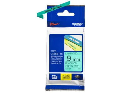 Obrázek produktu pro Tze721 Brother Ptouch 9Mm Gruen-Schw