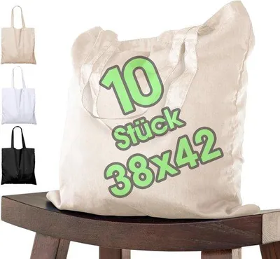 Obrázek produktu pro Bavlněná nákupní taška 38 x 42 cm s dlouhým uchem