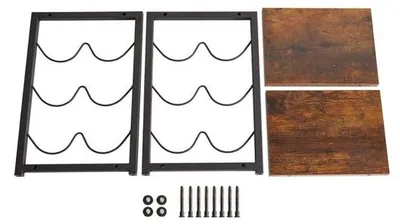 Image de Casier à vin métallique pour 6 bouteilles, 3 étages, support à vin autonome pour armoire, plan de travail, cuisine, bar