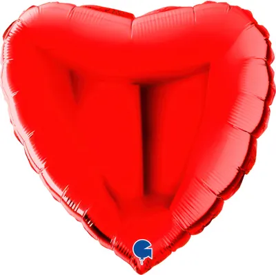 Zdjęcie produktu dla Balon Foliowy Czerwone Serce 56cm, Grabo pakowane