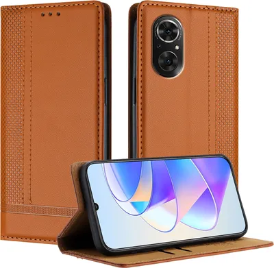 Obrázek produktu pro Pouzdro pro Huawei Nova 9 SE/Honor 50 SE kožené flipové pouzdro s funkcí stojánku Hnědý