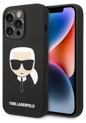 Zdjęcie produktu dla Karl Lagerfeld, etui ochronne Karl's Head Apple iPhone 14 Pro, czarne