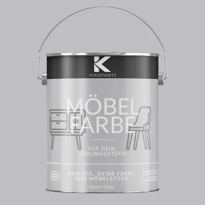 Produktbild von Kenzopaints 2,5Liter Möbelfarbe Möbellack Buntlack Farbraum - Metric Grey