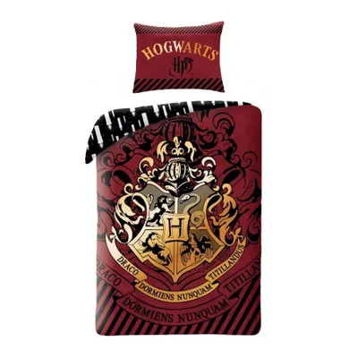 Produktbild von Harry Potter Wende Bettwäsche Hogwarts Kopfkissen Bettdecke passend für 135x200 cm