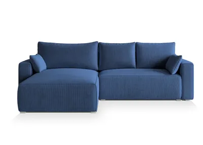 Produktbild von Masseno Ecksofa FORIL P mit Schlaffunktion L-Form, Sofa mit Bettkasten, Wohnzimmersofa, Couch, Soffa, Bettsofa, Couchgarnitur- Blau, POSO 05