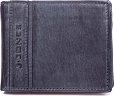 Obrázek produktu pro J Jones pánská peněženka z kůže, ochrana RFID, sloty na karty a kapsa na mince tmavě modrá