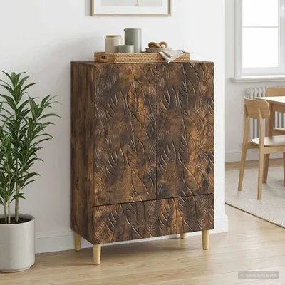 Imagen del producto de vidaXL, aparador de roble ahumado, 66 x 34,5 x 95 cm, fabricado en material de madera