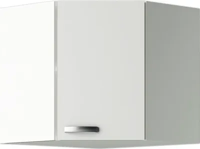 Produktbild von Optifit Eckhängeschrank Lagos286 BxTxH 60 x 34,6 x 57,6 cm weiß glänzend zerlegt Anschlag reversibel KULG OED606-9+