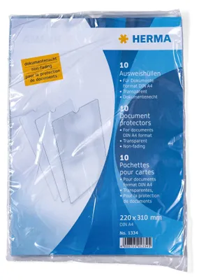 Immagine prodotto di HERMA 1334 Portacartellini per tessere di riconoscimento 220x310 mm DIN A4 Trasparente