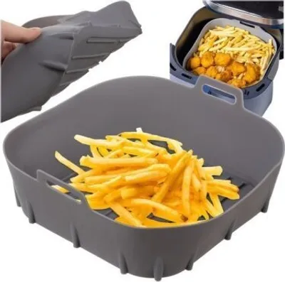 Zdjęcie produktu dla Koszyk Wkład Silikonowy Frytkownicy Beztłuszczowej Air Fryer Forma Foremka 17X17X6Cm