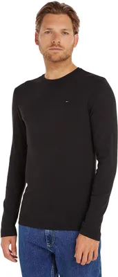 Productafbeelding van Tommy Jeans heren Tjm Original Rib longsleeve shirt, model DM0DM04409, met lange mouwen en ribbels