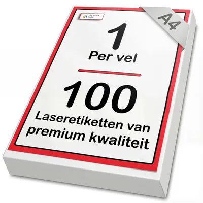 Imagen del producto de 100 etiquetas adhesivas A4 para impresora