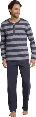 Produktbild von Pyjama Schiesser Ebony grau Streifenmuster
