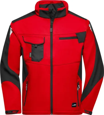 Produktbild von James & Nicholson Professionelle Softshelljacke JN844 Gr. 2XL red/black